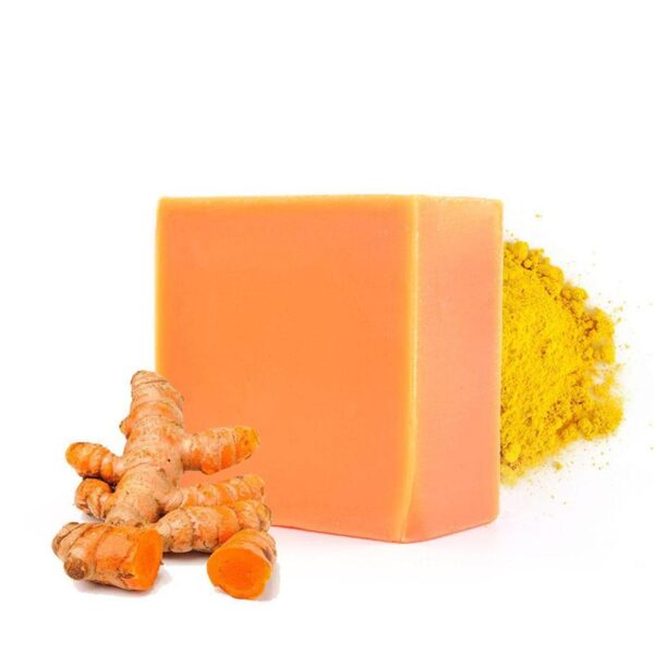 Savon au curcuma naturel contre l'acné et les taches de la peau